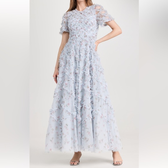 Needle & Thread Dresses & Skirts - Light blue Needle & Thread Scatter Ditsy Evelyn Backless Gown
